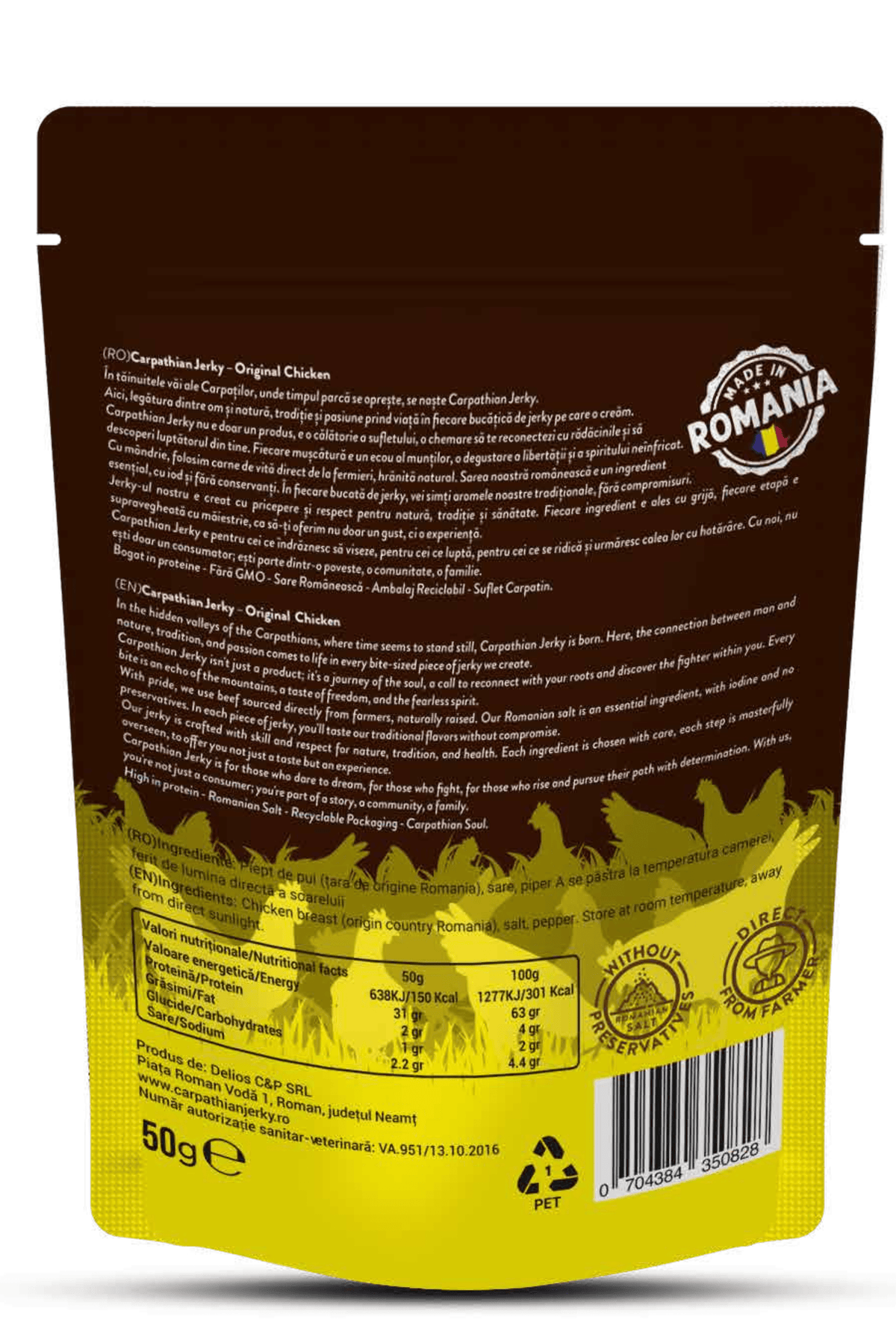 Carpathian Jerky Originálne Kuracie - Carpathian Jerky