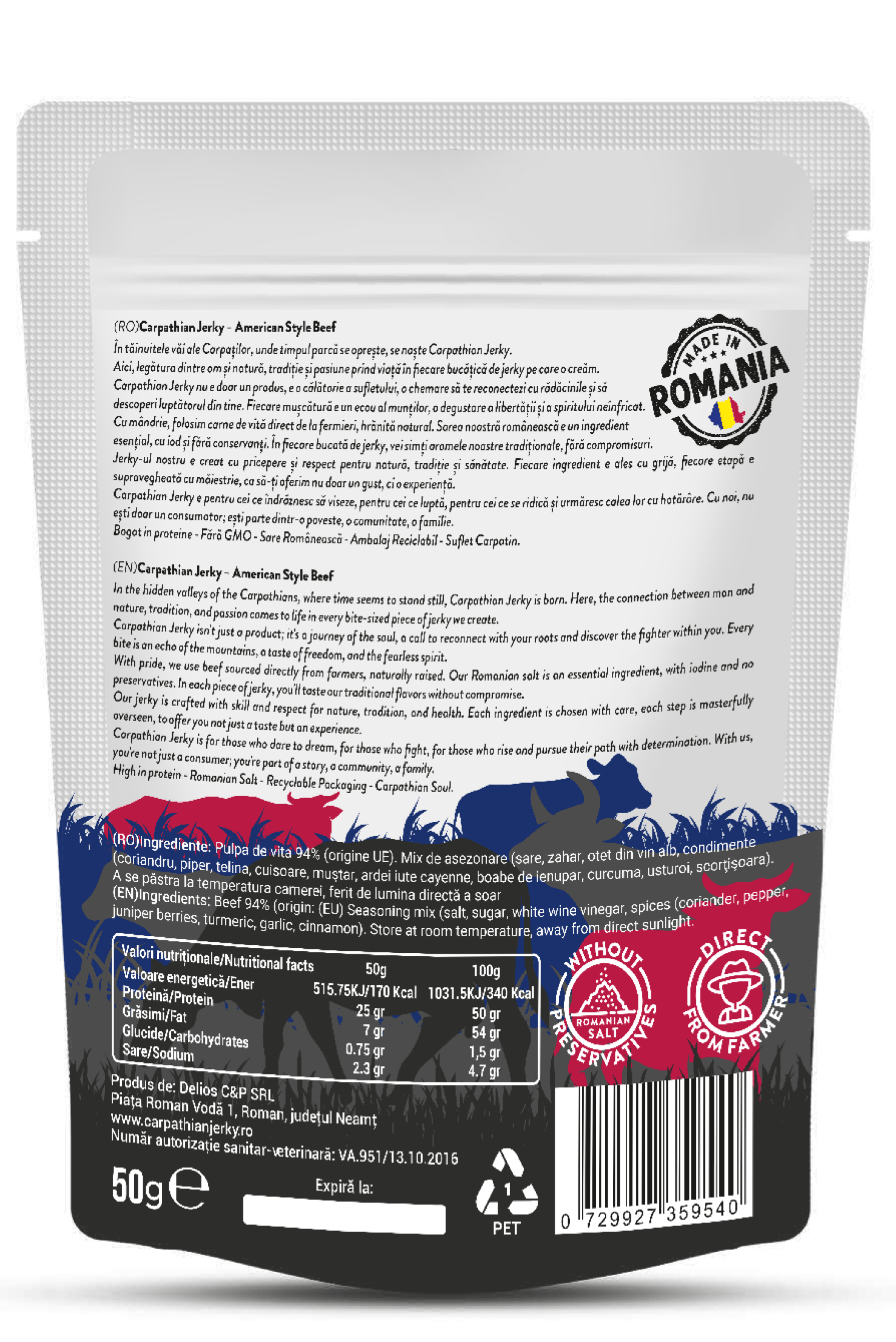 Carpathian Jerky Americký štýl - Carpathian Jerky